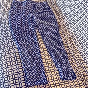 Navy blue with a silver print pant (RACHEL ROY)